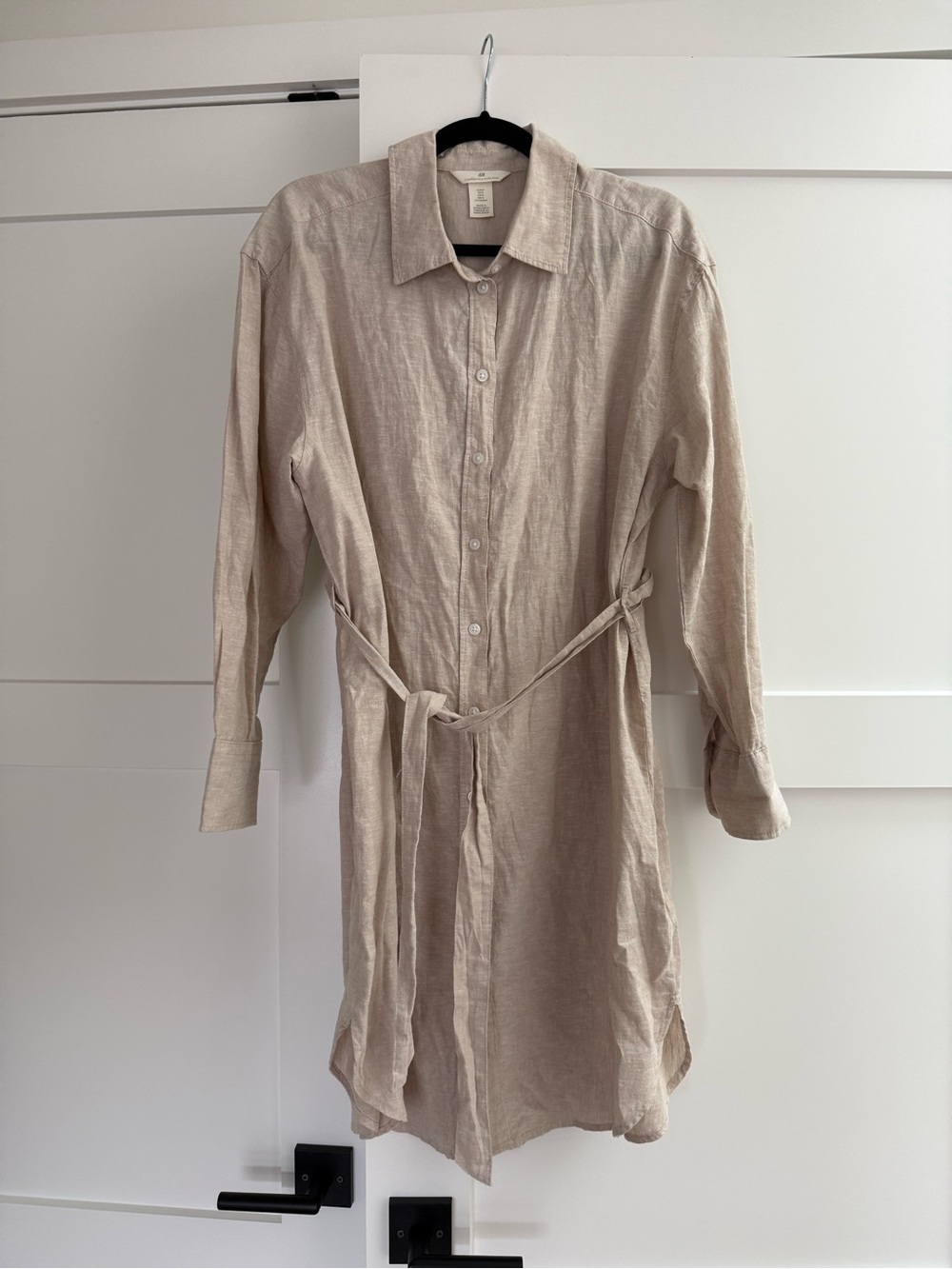 H&M Linen Blend Shirt Dress